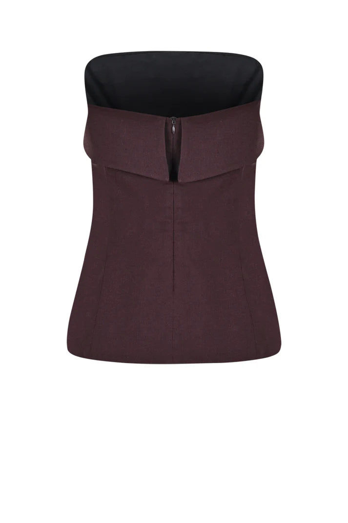 Freda Bustier - Burgundy